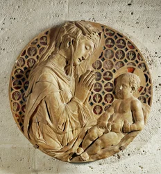 La Virgen adorando al niño, " Madonna Todi " ...