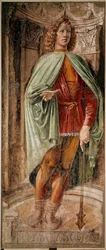 Joven con el garrote (Giovane dalla mazza) Ciclo de los Hombres de Armas de la familia Panigarola. Fresco por Donato Bramante Pinacoteca di Brera, Milán