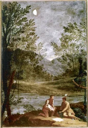 Observación astronómica. 1711. (óleo sobre lienzo)