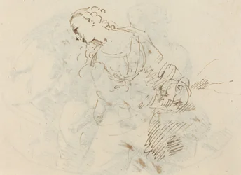 Figura femenina (¿Magdalena penitente?) (verso)
