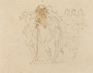 Músico y figuras danzantes
