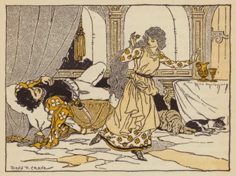 Gigi y el anillo mágico, cuento italiano (litografía en color)