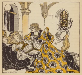 La Bella Durmiente (litografía en color)