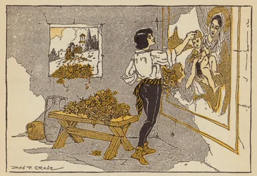 El cuadro del joven Tiziano (litografía en color)