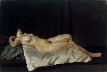 Figura femenina acostada de espaldas, 1912