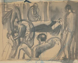 Maynard Keynes, Lytton Strachey y Otros, c.1916