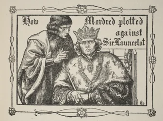 Cómo Mordred conspiró contra Sir Launcelot, ilustración de 