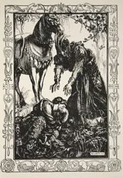 Palamides apareció ante ella, ilustración de 