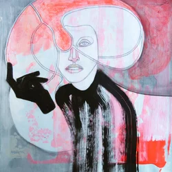 Retrato de moda abstracto