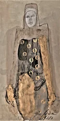 Figura dorada abstracta