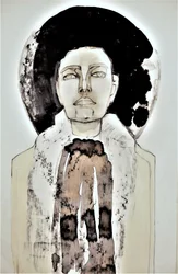 Retrato abstracto con halo