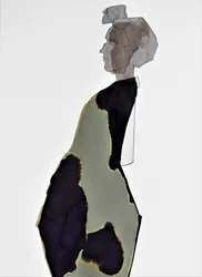 Perfil de una mujer abstracta