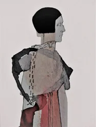 Perfil de una mujer abstracta