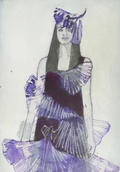 Moda elegante en morado