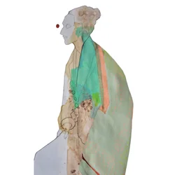 Figura abstracta contemplativa
