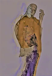 Mujer abstracta y contemplativa