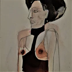 Figura femenina contemplativa