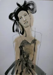 Retrato de moda elegante