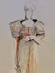 Elegante boceto de moda
