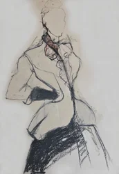 Elegante boceto de moda