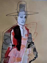 Figura elegante con sombrero