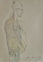 Perfil de una mujer elegante
