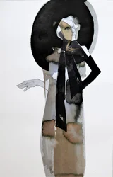 Mujer elegante con sombrero