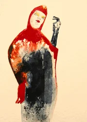 Enigmática figura encapuchada