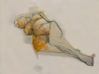 Boceto expresivo de un desnudo