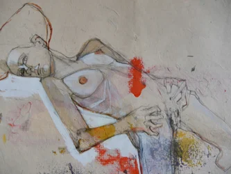 Desnudo recostado expresivo