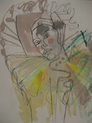 Retrato de una mujer expresiva