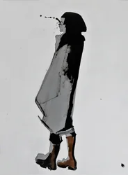 Figura con salpicaduras de tinta