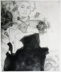 Retrato de moda monocromo