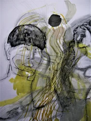 Figuras abstractas pensativas