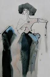 Retrato de moda estilizado