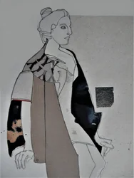 Retrato estilizado de una mujer