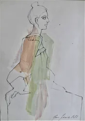 Perfil femenino estilizado