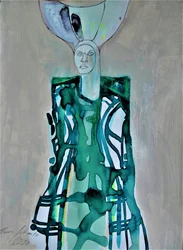 Mujer verde estilizada
