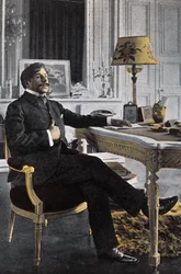 Retrato de Paul Adam (1862-1920), escritor francés - Paul Adam escritor francés - foto por Paul Francois Arnold Cardon (1858-1941) (Dornac)