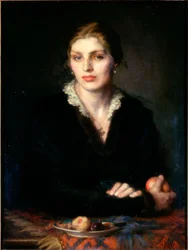 Dama con fruta, Gladys Holman Hunt, 1917