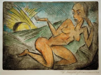Desnudo en las dunas