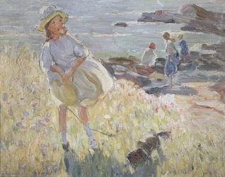 En los acantilados (óleo sobre lienzo)