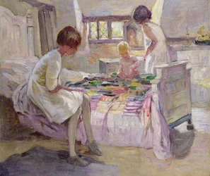 The Patchwork Quilt (óleo sobre lienzo)