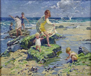Bebés de agua (óleo sobre lienzo)
