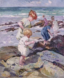 Jóvenes exploradores (óleo sobre lienzo)