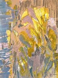 Paisaje abstracto dorado