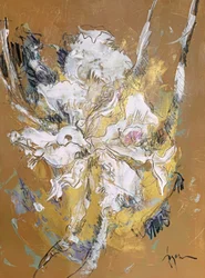 Flor blanca luminosa
