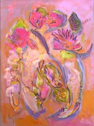 Abstracto floral rosa