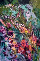 Abstracto floral vibrante