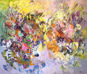 Abstracto floral vibrante